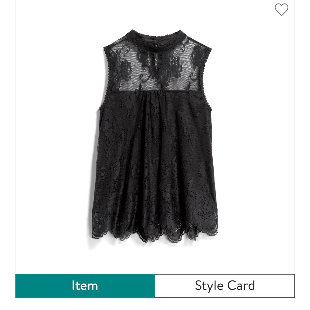 StichFix- Filbert Lace Overlay Blouse Small
